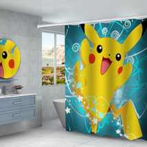 3D Pokemon Pikachu Waterproof Shower Curtain Polyester Bathroom Decor Curtain70&quot; - £13.42 GBP+