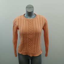 Van Heusen Cable Knit Sweater Women&#39;s Size Large Crew Neck Long Sleeve C... - £10.86 GBP