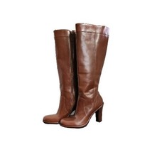 Tommy Hilfiger Y2K Vintage Chunky Rust Brown Calf High Boots Leather 9.5 M NEW  - £56.01 GBP