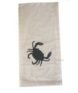 Blue Crab Nautical Dish Towels Embroidered Set of 2 Beach Summer Cotton  - £20.24 GBP