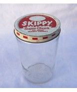 VINTAGE SKIPPY SUPER CHUNK PEANUT BUTTER JAR &amp; LID - £7.74 GBP