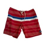 O&#39;neill Board Shorts Mens 42 Swim Trunks Surf Red Striped Boardshorts Co... - $28.45