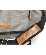 Crossbody 18&quot; Messenger Shoulder Bag Canvas-Leather Accents Laptop - £14.66 GBP