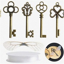 Enchanted Key Charms &amp; Dragonfly Wings DIY Kit - Vintage Sk - £60.34 GBP