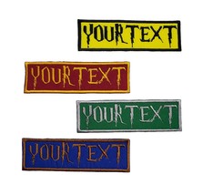 Custom Personalize Your Text Name Tag Embroidered Applique Iron, Sew On or Hook  - £4.99 GBP