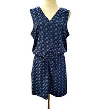 Toad Co Sunkissed Liv Dress Size Medium Blue Tie Waist Pockets Back Buttons - £26.27 GBP