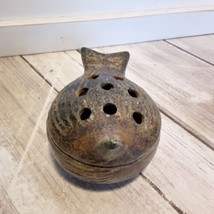 Ceramic Pottery Bird Round Shaped Pyramid Style Incense Burner  Vintage ... - £5.85 GBP