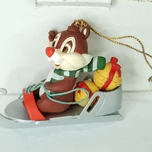 Disney Character Collectible Dale On Sled Christmas Ornament Grolier Col... - $24.74