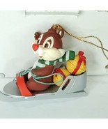 Disney Character Collectible Dale On Sled Christmas Ornament Grolier Col... - £19.54 GBP