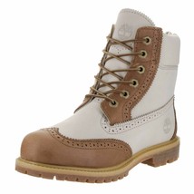 TB0A1G6T M/M, Timberland Women&#39;s 6 Inch Premium Brogue Tan/Off White Boot 6 Inch - £148.30 GBP