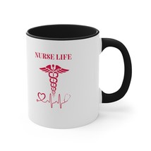 nurse life Accent Coffee Mug, 11oz gift nursing stocking stuffer - £14.47 GBP