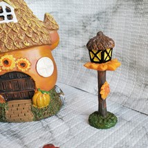 Fall Fairy Garden Set, Sunflower Fairy House, Tiny Gnome Hut, Autumn Fairy Decor image 8