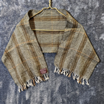 Vintage Cashmere Scarf Nordstrom Bron Herringbone Tassels Fringe Germany Wrap - £14.27 GBP