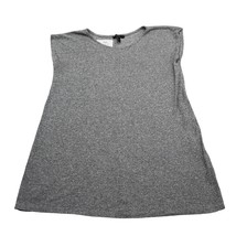 Forever 21 Sweater Womens S Gray Short Cap Sleeve Round Neck Tight Knit ... - $18.69