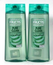 2 Count Garnier 22 Oz Active Fruit Protein Pure Clean Aloe Extract Shampoo - £22.66 GBP