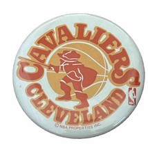 Vintage 70s Cleveland Cavaliers Button Pin NBA 3.5&quot; Wide USA Made Pre 1983 Logo - £11.86 GBP