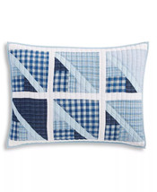 Martha Stewart Sailboat Yarn Dye Patchwork 100% Cotton Sham, Standard or... - £47.18 GBP