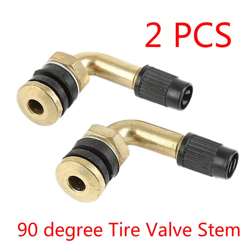 2pcs 90Degree Angle ss Air Tyre Valve Caps Stem With Extension Adapter For Car T - £40.05 GBP