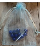 Eleven (11) ~ Solid Blue ~ Glass Marbles ~ 14mm - 16mm ~ 14 - $427.24 MXN