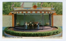 St Louis Zoo Chimpanzee Stage Show  Postcard 1953 - £9.46 GBP