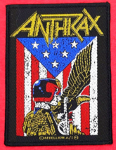 Anthrax I Am The Law Judge Dredd Sew On Woven Printed Patch 3&quot;x 4&quot; - $5.99