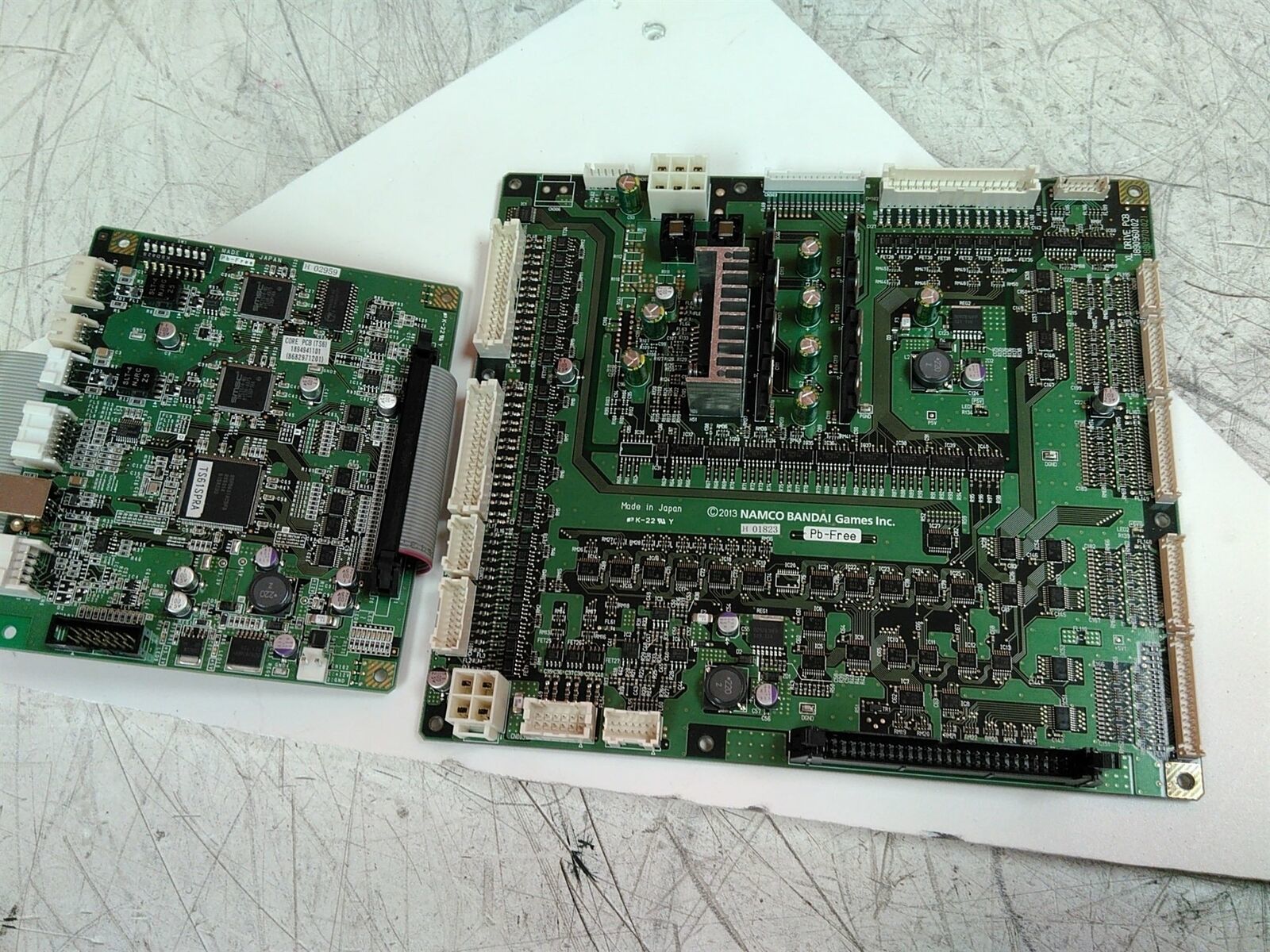 Defective NAMCO 01823 Controller board w/ TS6 Input Board From Ace Angle... - $84.13