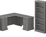 Bush Furniture Saratoga L Shaped Computer Desk With File Cabinet And Boo... - $2,445.99