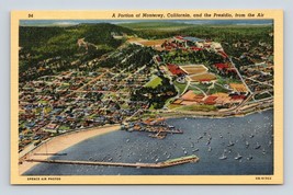 Aerial View Presido and Monterey California CA UNP Unused Linen Postcard M8 - £2.33 GBP