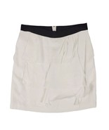 BCBG Maxazria White Ruffle Layered Rayon Mini Skirt, Women's 6 Elastic Waist - $24.19