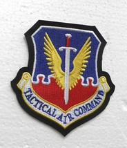 Usaf Us Air Force Tactical Air Command Pleather Trim Embroidered Patch 4 X 4 " - £5.13 GBP