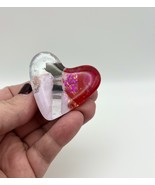 Handmade Dichroic Glass Heart Object de Arté Keepsake- “You Are Loved" #331 - $45.00