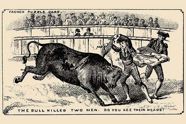 The Bull Killed Two Men. Do you see their heads? by Theo Leonhardt & Son - Art P - $21.99 - $196.99