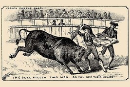 The Bull Killed Two Men. Do you see their heads? by Theo Leonhardt &amp; Son - Art P - £17.19 GBP+