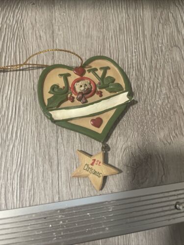 Joy Christmas heart 1st Christmas ornament crazy mountain. - $1.98