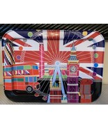 Graphic London  UK Metal Tray, Big Ben, Double Decker, Millennium wheel  - £17.76 GBP