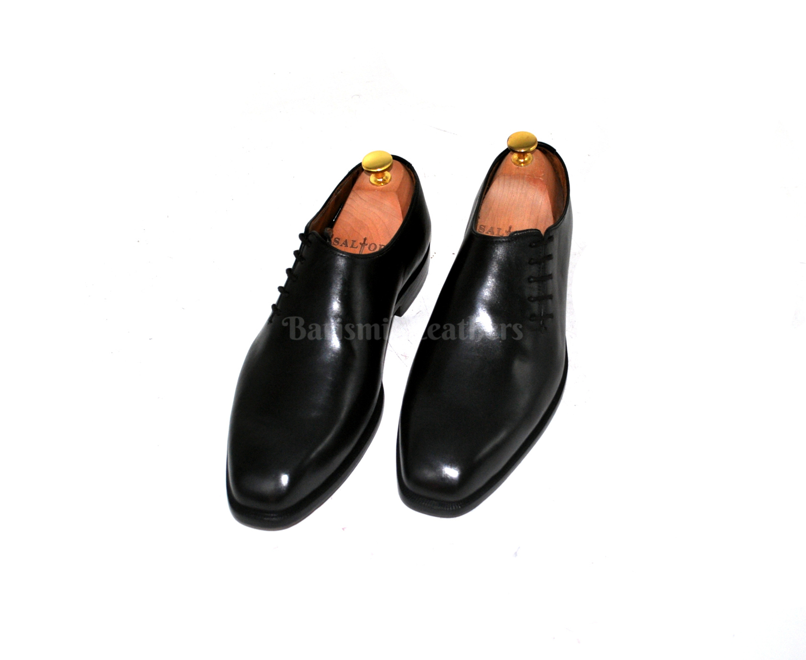 Handmade oxfords black original leather men dress formal wear custom made shoes