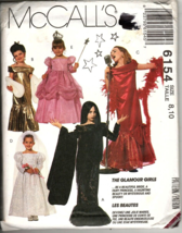 McCalls 6154 Girls 8 to 10 Glamour Girls Costume Sewing Pattern New - £6.01 GBP