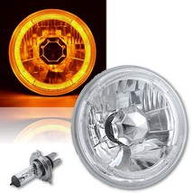 5-3/4&quot; H5006 H5001 Amber Halo Halogen H4 Bulb Crystal Clear Headlight An... - £31.92 GBP