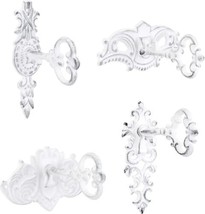 Steampunk Keyhole Wall Decor with Knob Rustic Chic Shabby Antique White Set of 4 - £28.02 GBP