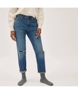 EVERLANE The Summer Jean Jeans size 28 High Waisted Medium Wash Ripped K... - €37,03 EUR