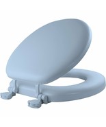 Lt Blue Soft Padded Toilet Seat Premium Cushioned Standard Round Cover C... - £85.73 GBP