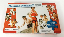 Norman Rockwell Puzzle 500 pc.  &quot;Cousin Reginald Goes Swimming&quot; - £6.12 GBP