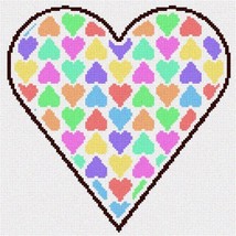 Pepita Needlepoint kit: Valentine Hearts, 10&quot; x 10&quot; - £61.62 GBP+