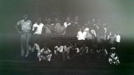 1930s Group Picture of Boys Outdoors, Camp Photo B&amp;W Negative - £2.32 GBP