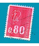 France Used Postage Stamp (1974) Definite Issue Marianne - Scott # 1294 - $1.99