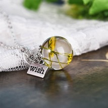 Yellow Daisy &amp; Silver-Plated &#39;Wish&#39; Pendant Necklace - £11.05 GBP
