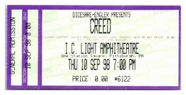 Creed Concert Ticket Stub Septembre 10 1998 Pittsburgh Pennsylvania - £32.50 GBP