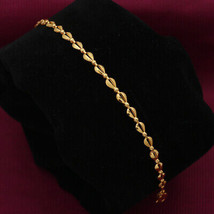 BIS 916 Stamp Sparkling Gold 19cm Slider Bracelets Half Mother Designer Jewelry - £470.06 GBP