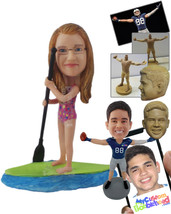 Personalized Bobblehead Young Sexy Girl Paddle Boarding On The Lake - Sports &amp; H - £67.94 GBP
