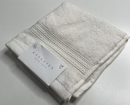 Kassatex NWT Cotton White Towel Wash Cloth  S11 - £10.96 GBP